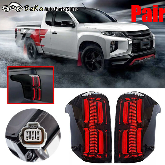 LH RH LED taillights and brake lights for Mitsubishi Triton L200 2015-2018 pickup trucks.