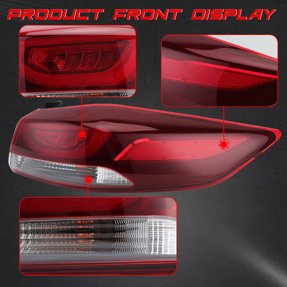 LED taillights and rear brake lights for Hyundai for Elantra 2017-2018 LHRH side profile.