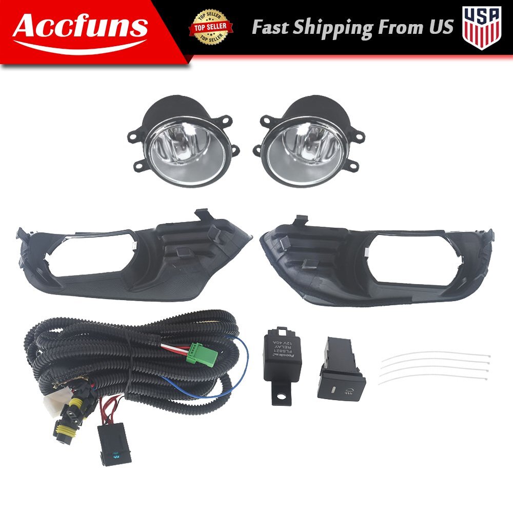 Transparent front bumper fog light kit switch for 2007-2009 for Camry n