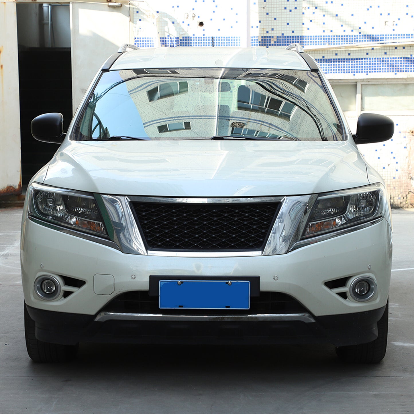 Matte black exterior mirror cap trim is suitable for Nissan Pathfinder 2013 - 2018
