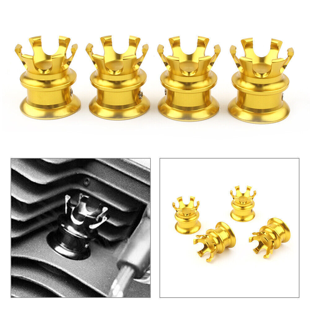 Head Bolt Topper Cover Cap Engine Cover Trim Fit Halry Sportster XL883 1200 Gold