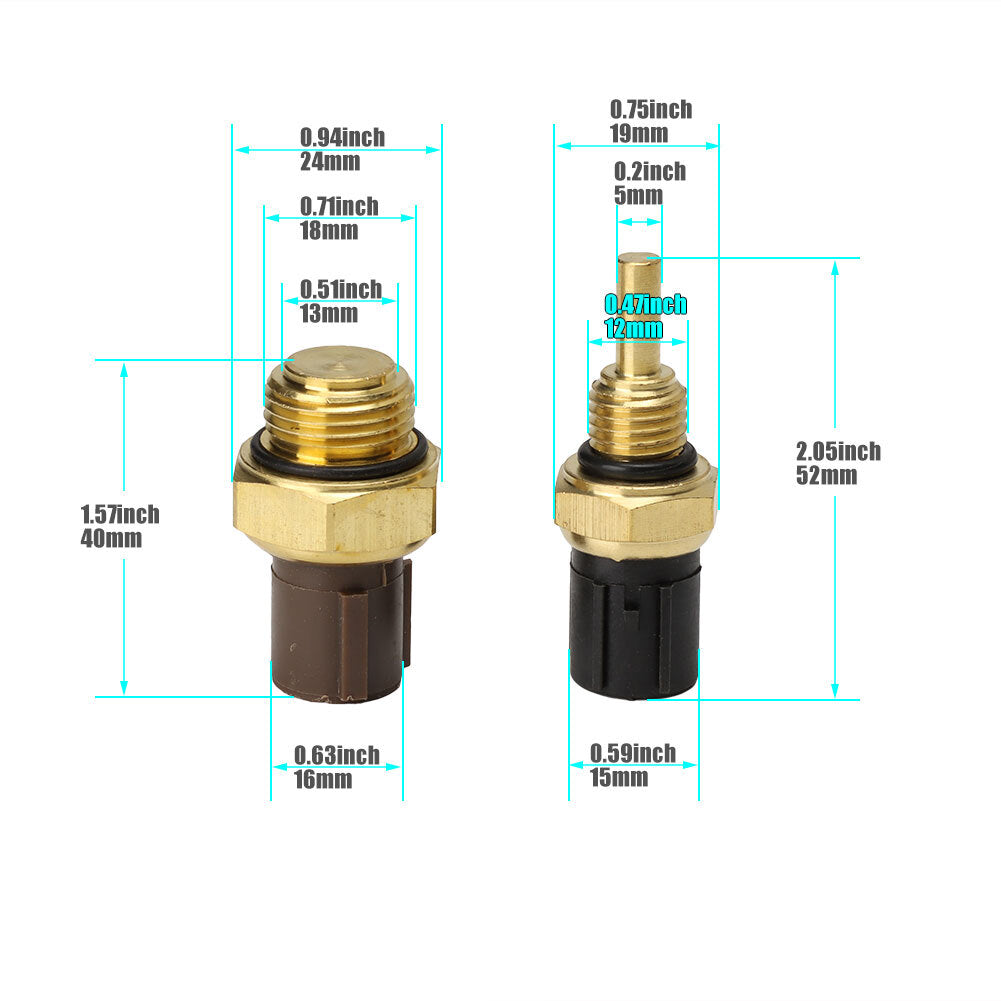 2PCS Coolant Temperature Sensor & Switch for Honda Accord CR-V for Civic for Acura Iauzu Q
