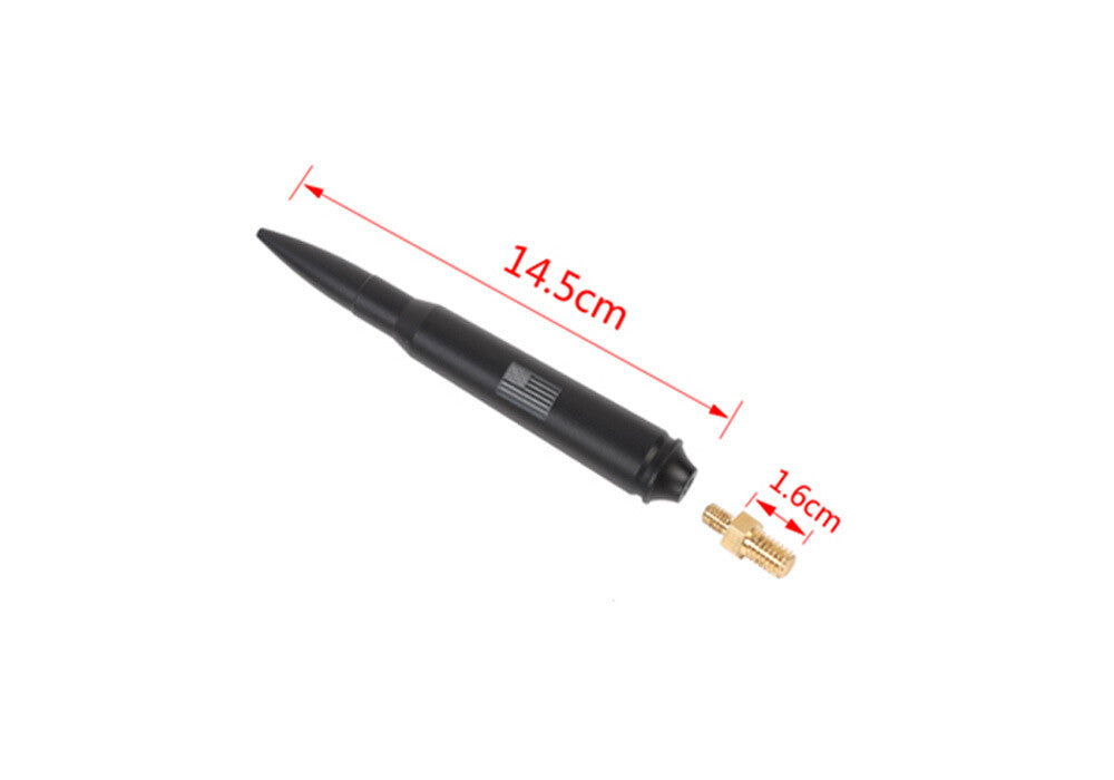 Alloy/Copper Bullet Antenna Mast Radio AM/FM Trim for Jeep for Wrangler JK JL JT 07+