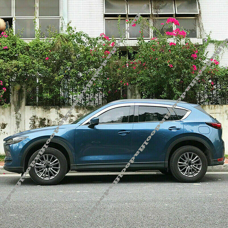 6Pcs for Mazda CX-5 2017-2021 Chrome Window Visor Vent Shade Sun Rain Guard Trim