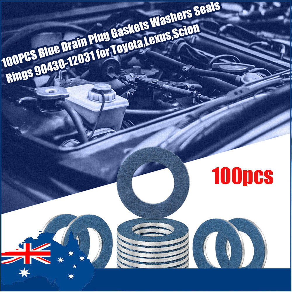 100PCS 12mm Oil Drain Sump Plug Washers Gasket Hole 90430-12031 for Toyota NEW Q