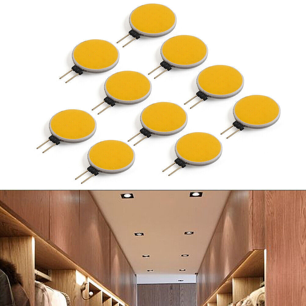 180 Degrees Glowing G4 COB LED Chip Bead 12V Round Lamp Panel Warm White Light