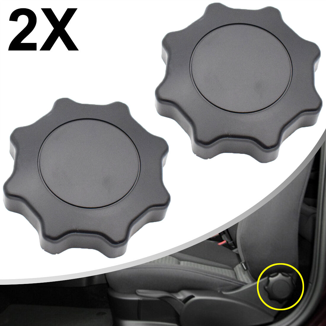 2pcs Black for Seat Adjustment Recliner Knob Handle for VW for Golf for Passat B5 Polo Caddy Q