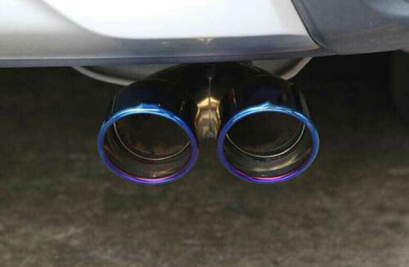 for Mitsubishi Outlander 2013-2021 Blue Rear Tail Exhaust Pipe Muffler Tip trim