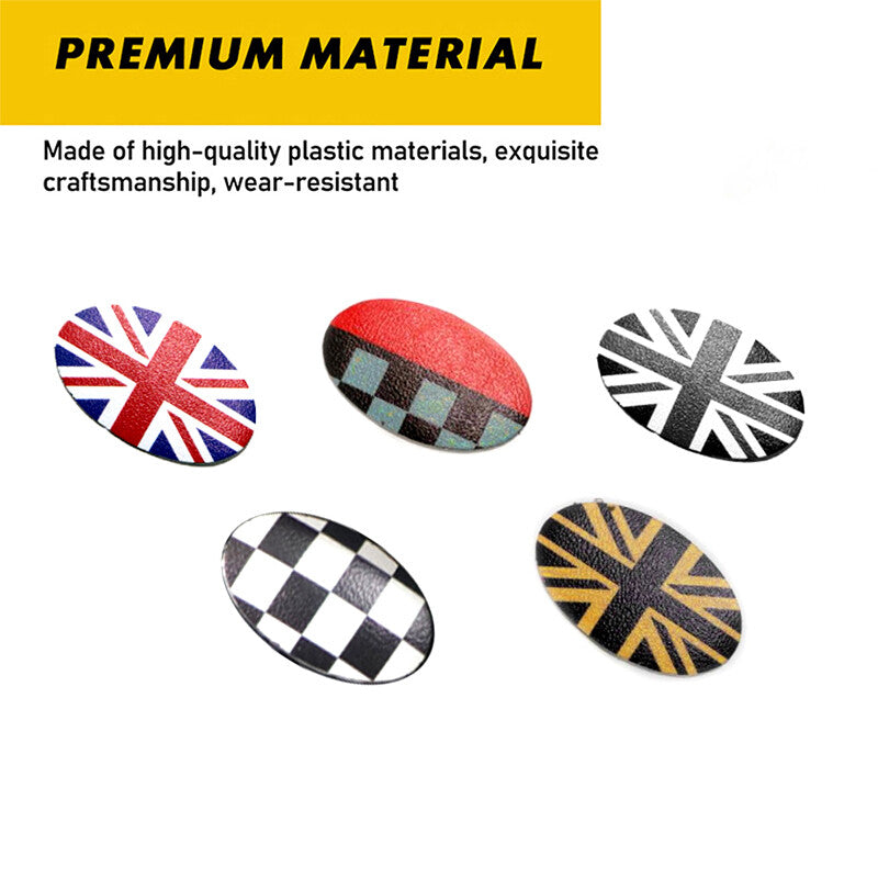 for Co -Pilot Storage Box Button Sticker for MINI COOPER R55 R56 R57 R59 Car Styling Q