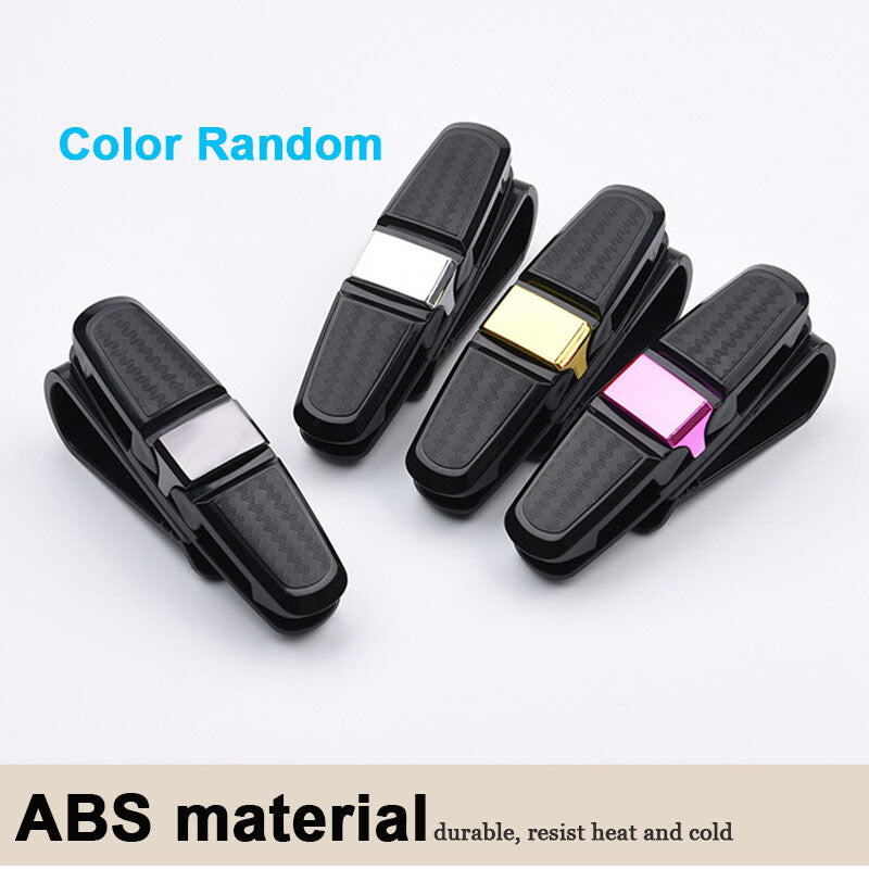 4-Piece Sunglasses Clip, Car Sun Visor Storage, Glasses Installation Ticket - n