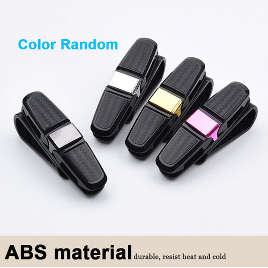 4-Piece Sunglasses Clip, Car Sun Visor Storage, Glasses Installation Ticket - n