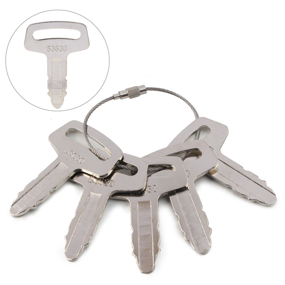 5PCSIgnition Key RC101-53630 Fit Kubota Excavator Loader and Generator Metal Q