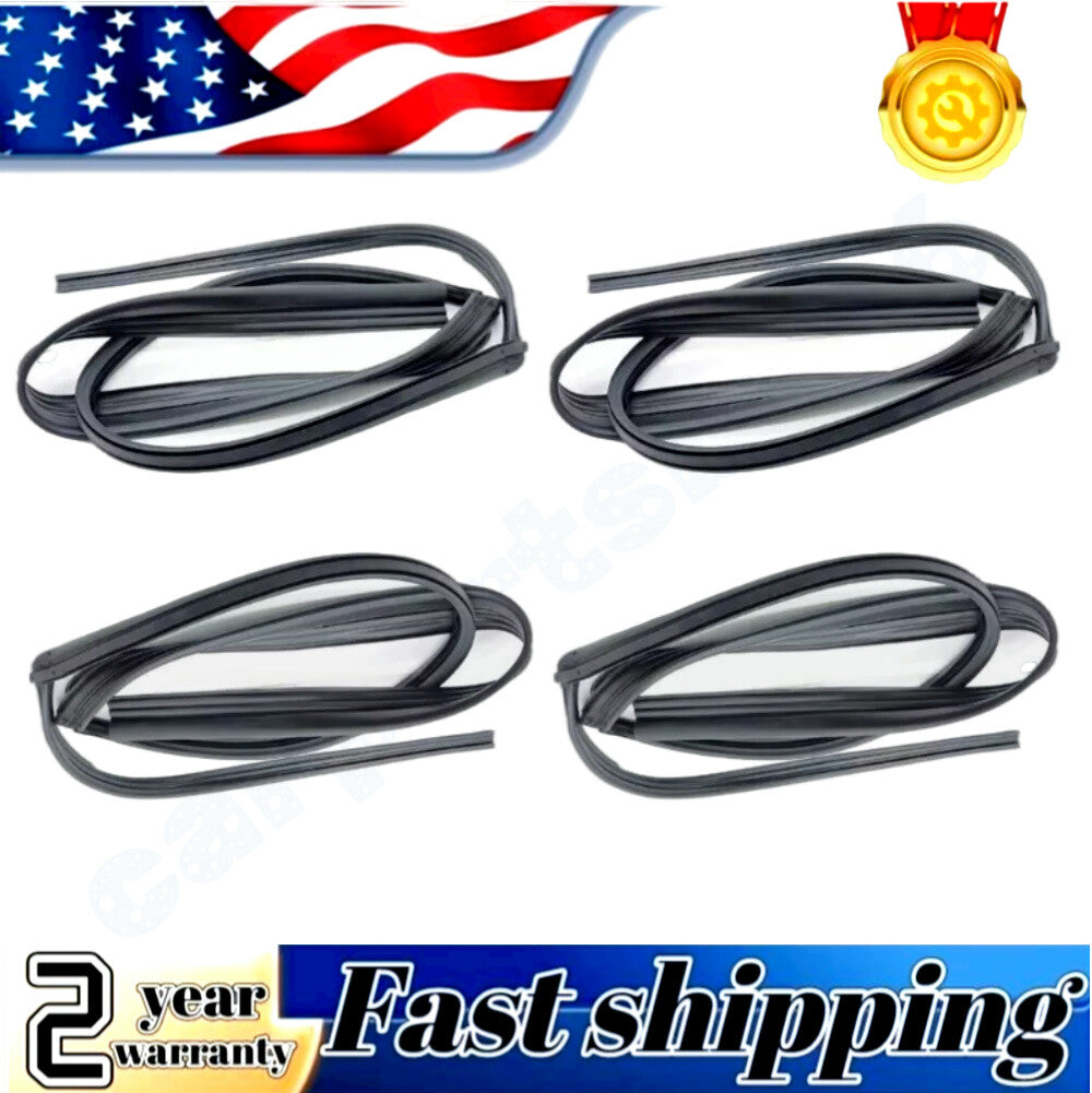 4-piece door glass operating channel weather window seal suitable for 2009-2014 for Honda Fit