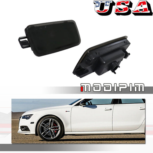 For 2012 - 2017 for Audi A7 S7 RS7 Quattro Smoked Lens Front Side Marker Lights - v