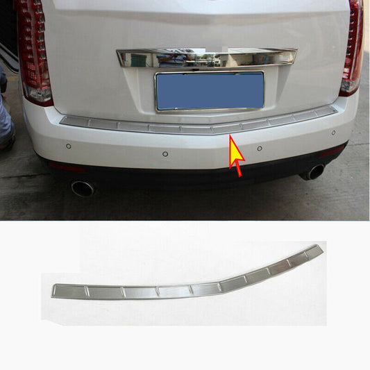 for Cadillac SRX 2010-16 Silver Rear Bumper Protector Door Sill Scuff Plate Trim