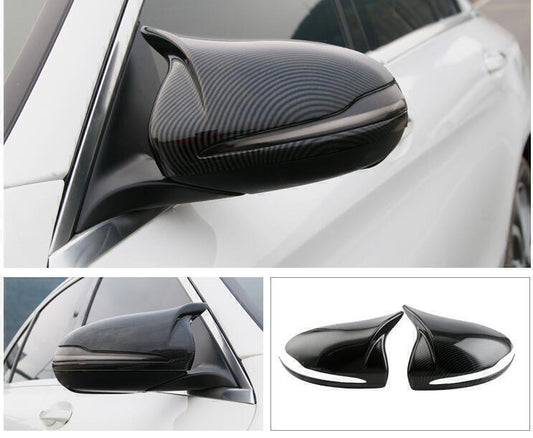 for Benz GLE AMG63 53 2020-2023 Carbon Fiber Horn Side Door Mirror Cover Trim 2P