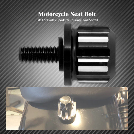 Black for Seat Cross Screw Bolt Fit for Harley Dyna Fatboy Softail Sportster Touring Q