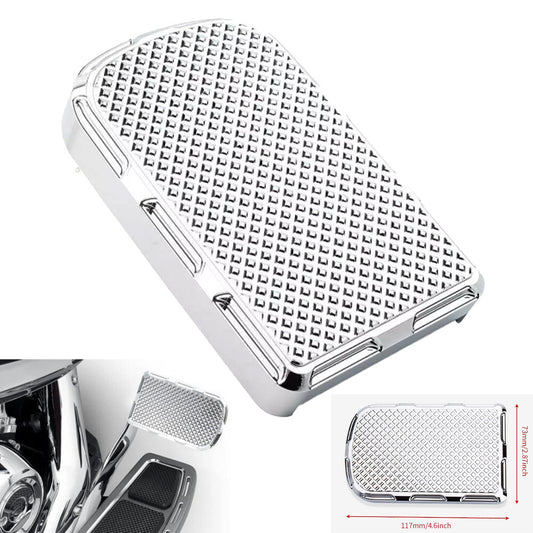 Chrome large foot spikes, footstool, brake pedal cover for Harley Touring Dyna- n