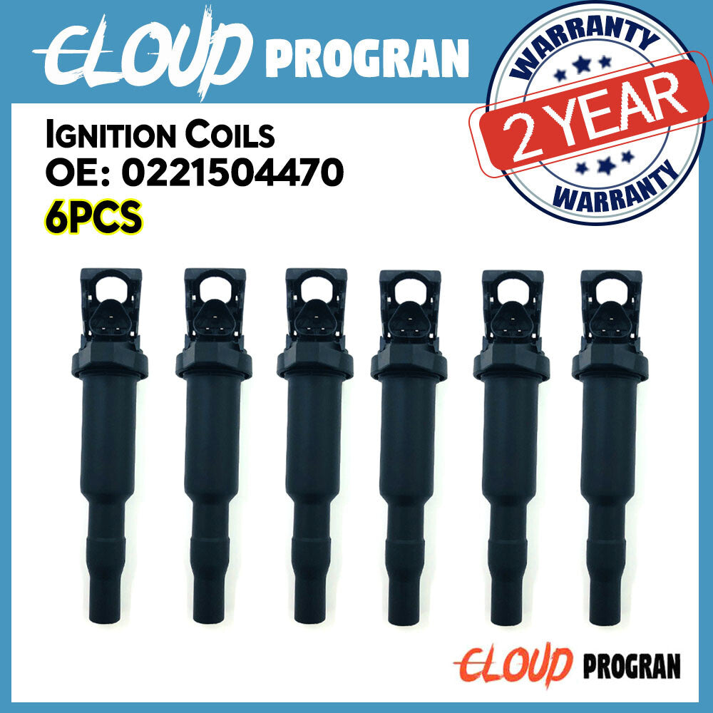 6X Ignition Coil Spark Plug For 128i 335i 328i 528i 535i X3 X5 UF592 v