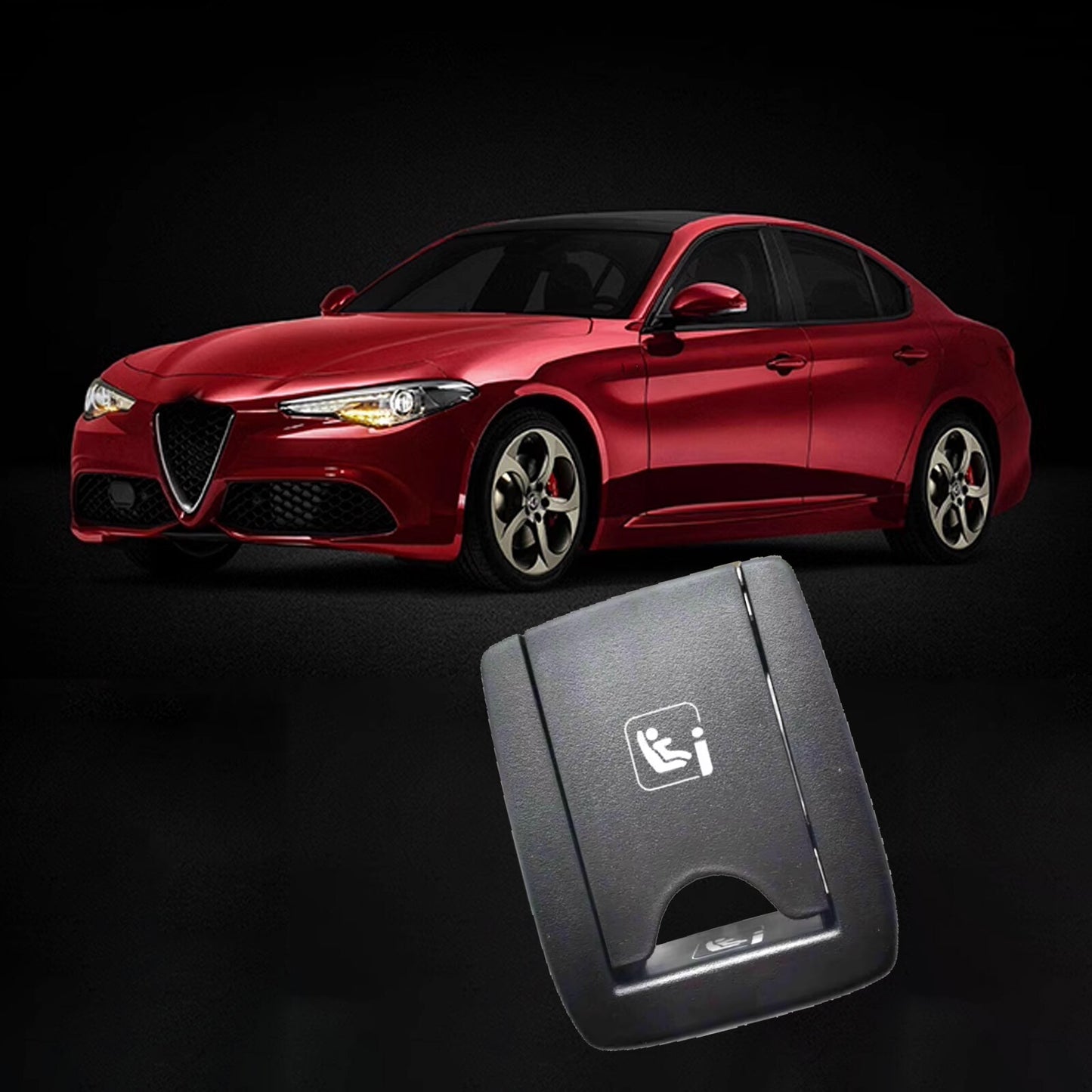 for Alfa Romeo for stelvio 2017-2022 Rear Row Child for Seat Buckle ISOFIX Switch CoveGG