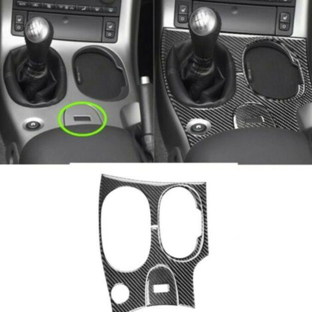 3for Corvette C6 2005-2007 Carbon Fiber Interior Gear Shift Console Panel Trim n