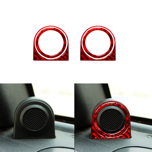 Red Carbon Fiber Interior Radio Console Cover Trim for Subaru Forester 2009-2013 v