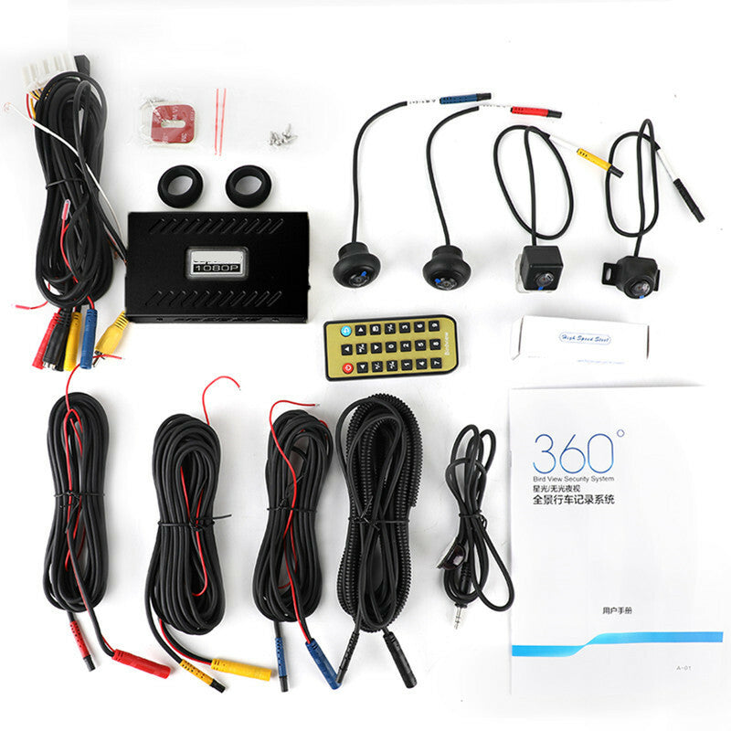 3D Car Surround Bird View Panoramic System Seamless Reversing Driving 4 Camera
