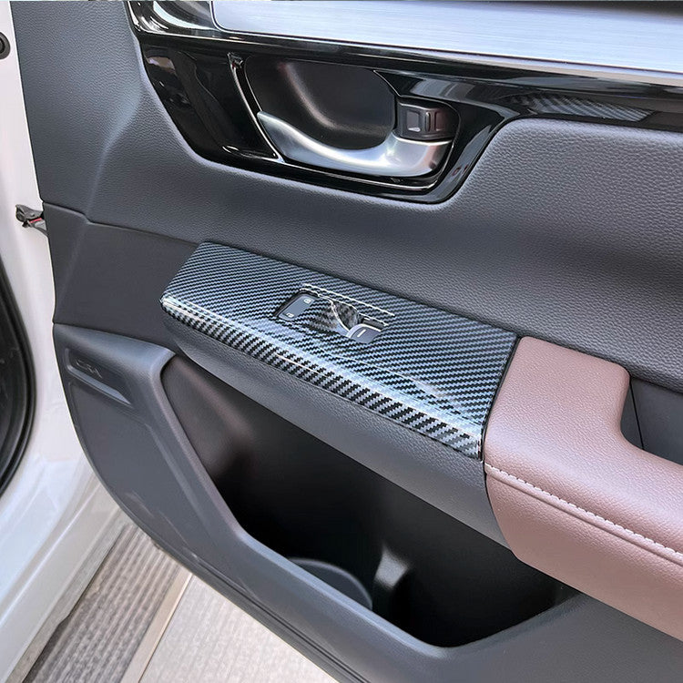 Carbon Fiber Window Switch Panel Cover Trim For 2023 2024 for Honda CRV CR-V v