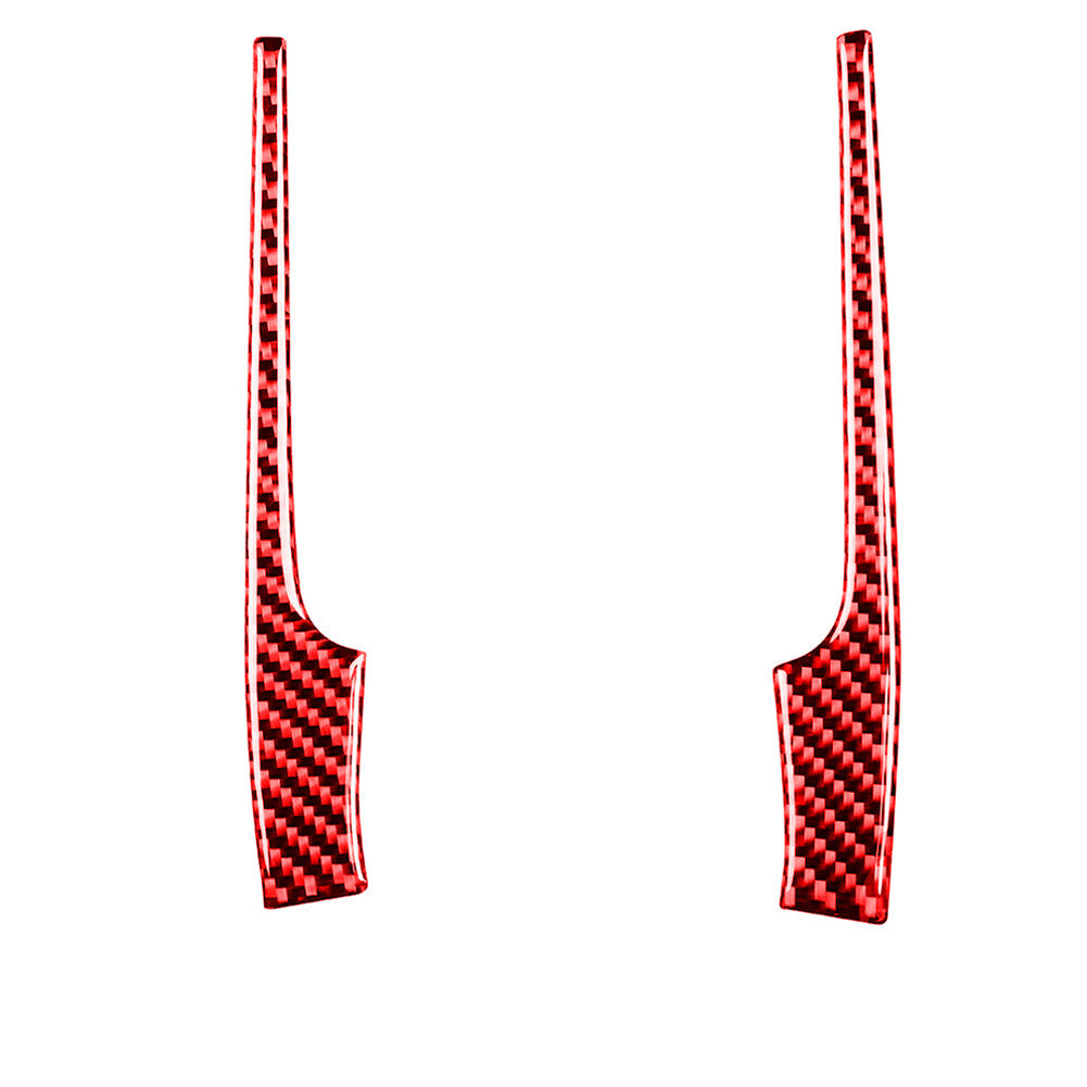 2X Red Carbon Fiber Rear Window Glass Cover Trim For Rogue 2014-2016 v
