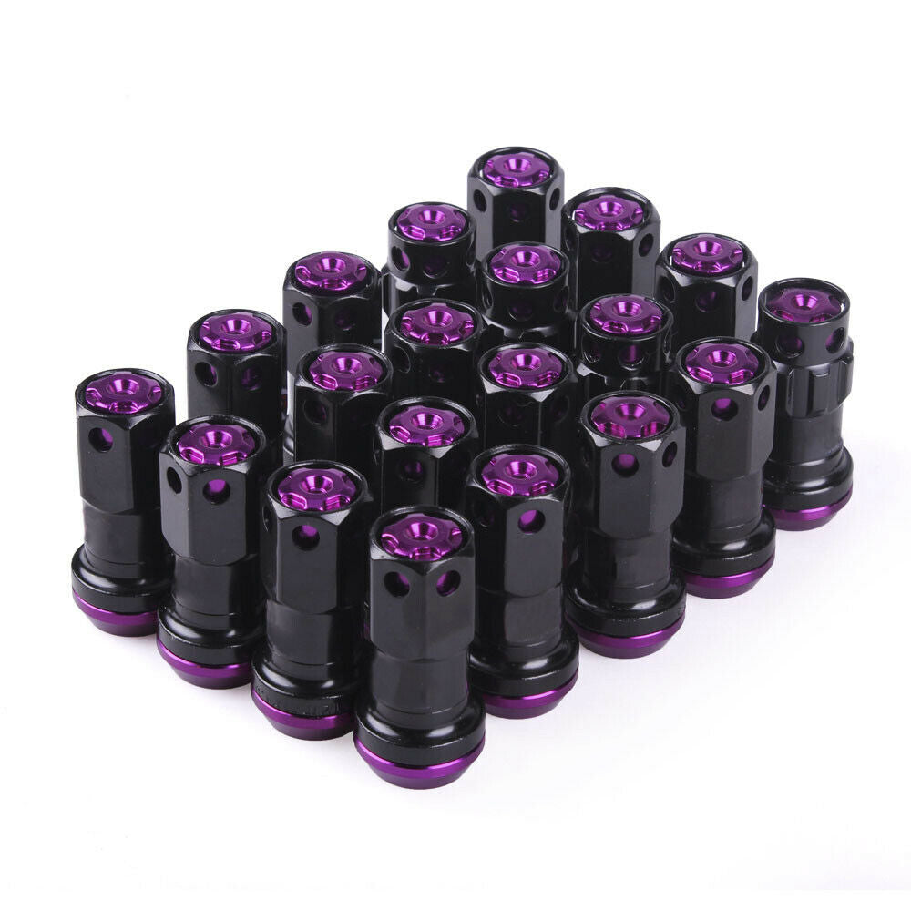 20pcs Purple M12 x 1.25 mm Composite Close End Heavy Duty Wheel Lug Nuts R40 Q