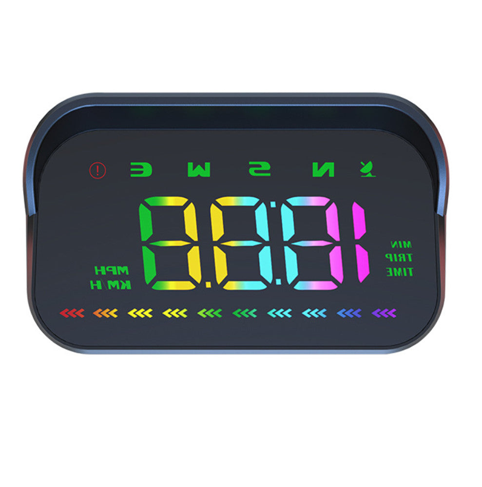 Digital Car GPS HUD Head Up Display LED Speedometer Compass Overspeed Alarm Q