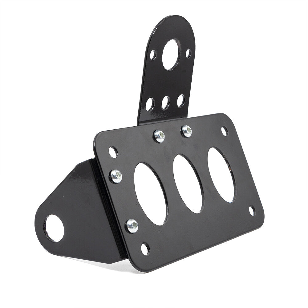 Motorcycle Black Aluminum Tail Light Side Mount License Plate Bracket for Harley Q