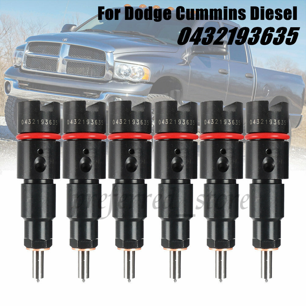 6 pieces of performance injectors for Dodge RV275, 98.5-02, 24-valve, 5.9L, 0432193635- v