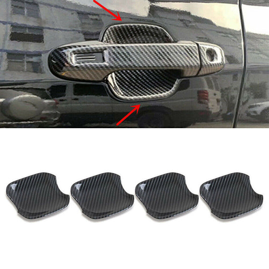 4x Carbon fiber Style Door Handle Bowl Cover Trim Fit for Subaru Forester SK 19 2020