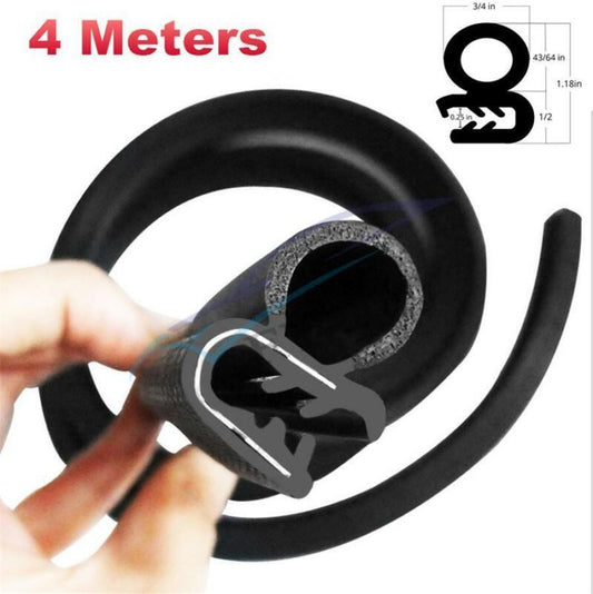 Weatherstrip 4m/13ft waterproof rubber sealant for car edges and doors. n