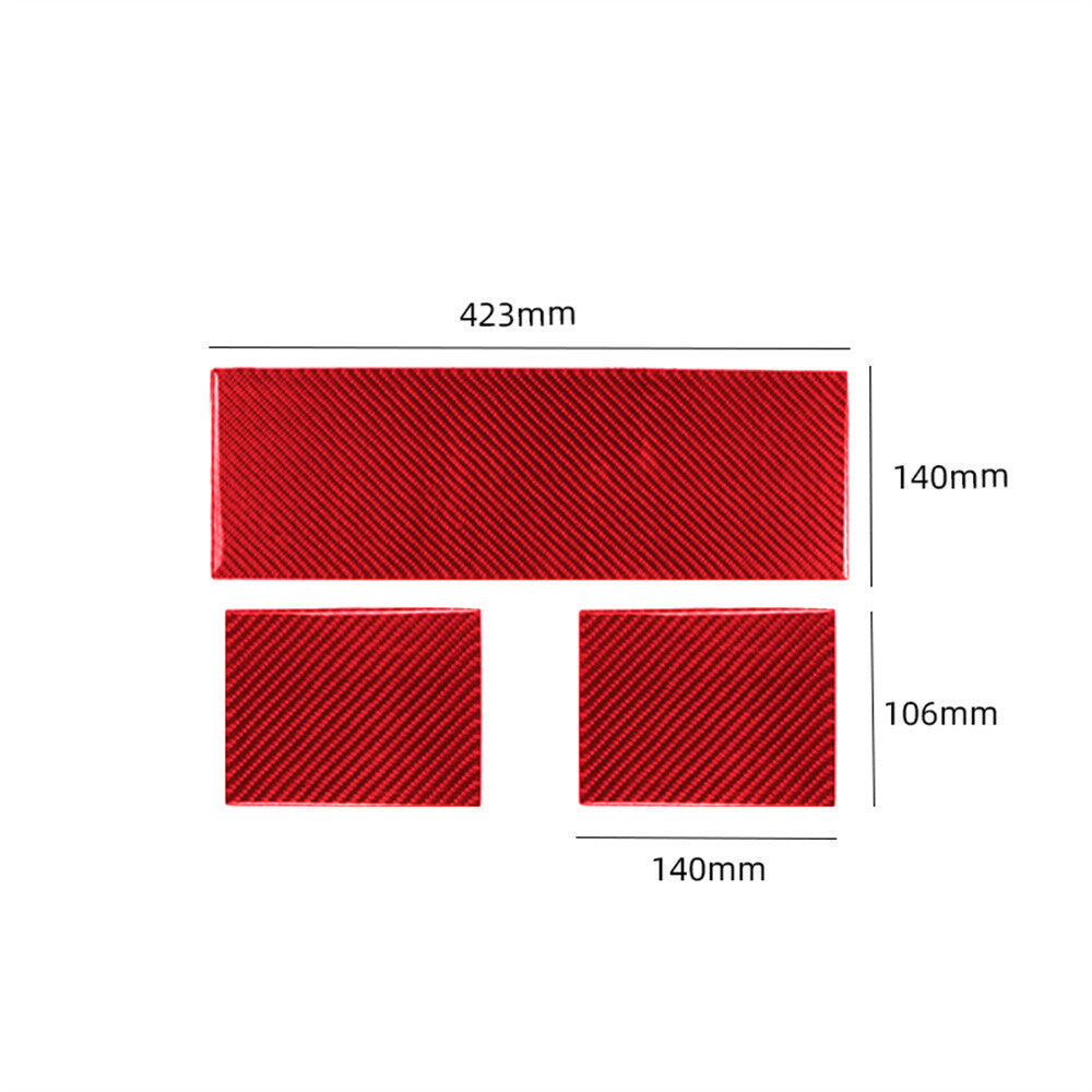 3¡ÁRed Carbon Fiber for Co -pilot Dashboard Panel Trim For Toyot@ FJ Cruiser 2007-2021