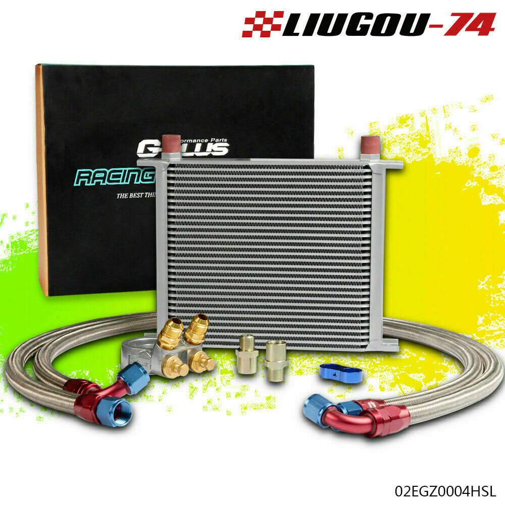 For Universal 30 ROW AN10 Engine Racing Oil Cooler Adapter Kit - v