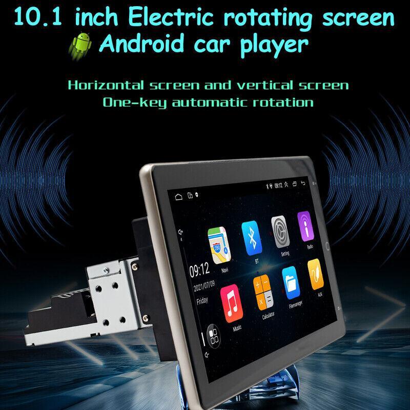 10.1-inch touchscreen Android Wifi car stereo radio, 360° rotating MP5 player, 1DIN n