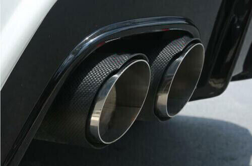 for Cadillac CT5 2020-24 Carbon+Stainless Rear Exhaust Muffler Tip Tail Pipe 2X