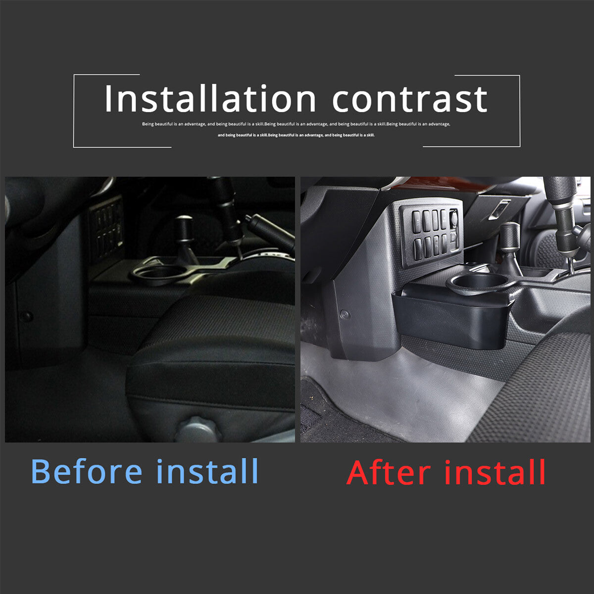 Center Console Gear Shifter/Cupholder Cover Trim for Corvette C8 2020-2024- v