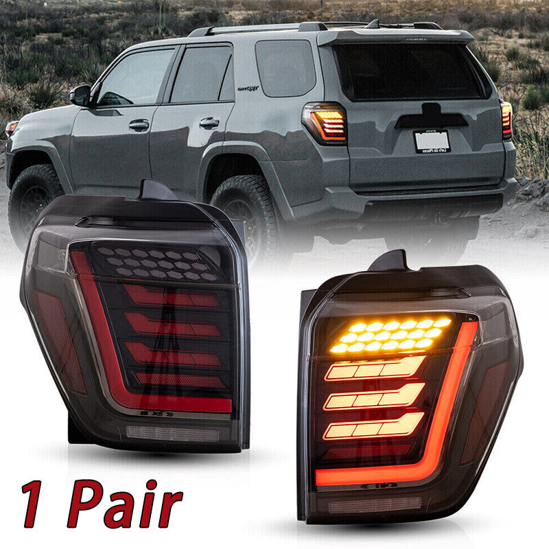 Pair Taillights For 2014-21 for Toyota 4Runner Clear LED Brake Lamps Assembly