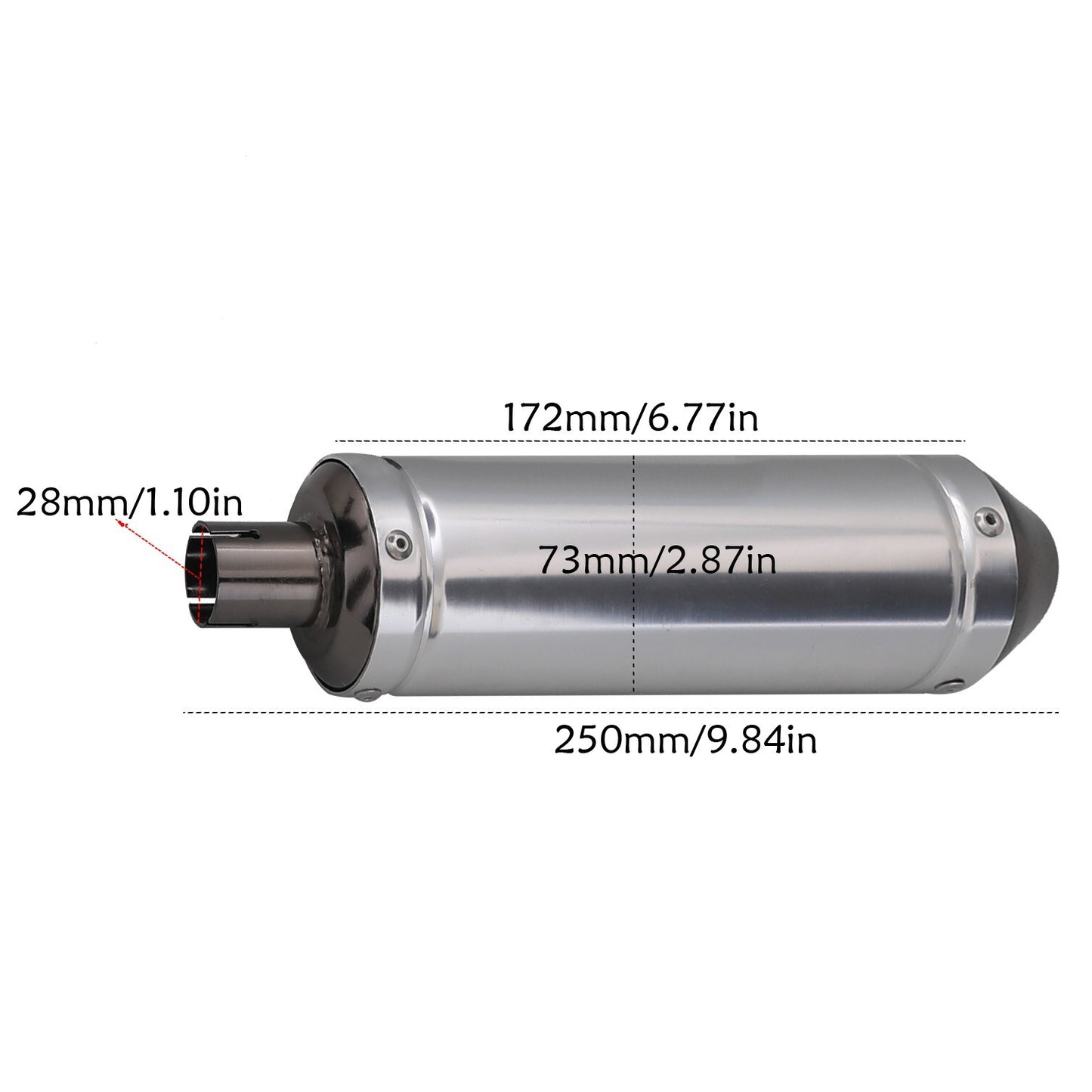 28mm exhaust muffler for Honda CRF50 XR50 SSR motorcycles 110cc 125cc Dirt bicycles