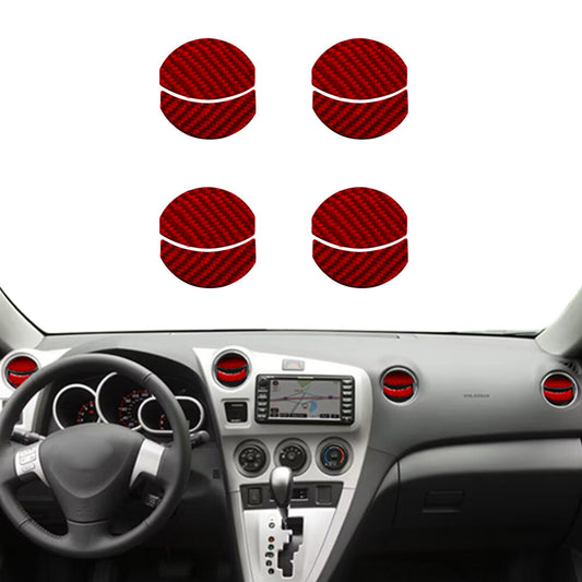 4Pcs for Audi Q5 2018-2021 Red Carbon Fiber Interior Door Handle Bowl Cover Trim v