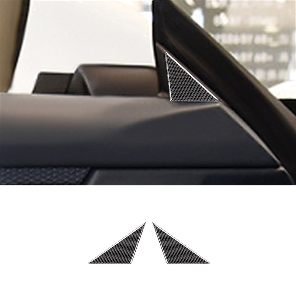 Carbon Fiber A-Pillar Triangle Cover Trim Sticker for Porsche Taycan 2019-2022