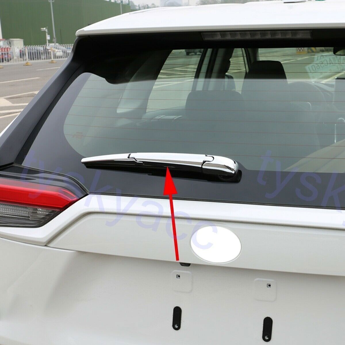 3X for Toyota RAV4 2019-2024 Chrome ABS Rear Window Windshield Wiper Cover Trim