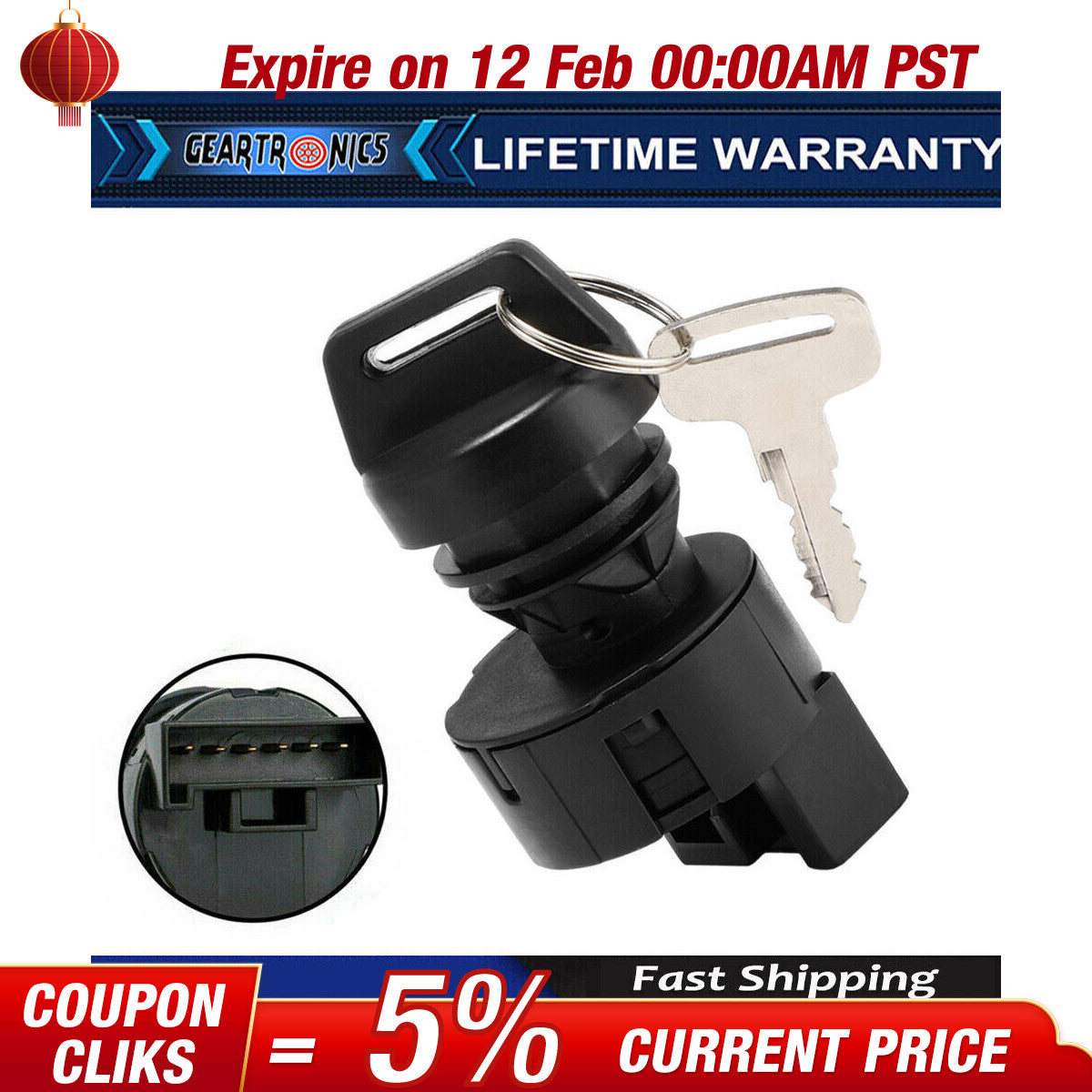 Ignition Switch Key for Polaris Ranger 400 425 500 570 700 800 900 1000 Crew XP