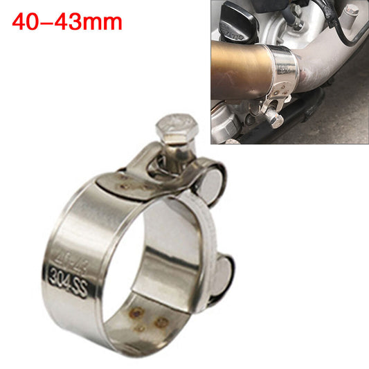 Exhaust Pipe Clamp 43mm Stainless Steel Muffler Fixed Caliper