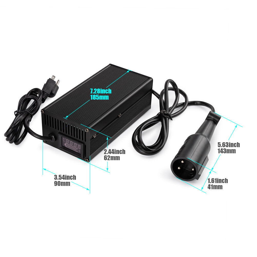 1-piece battery charger connector, round 3-pin plug, 48V 5A charging for EzGo for golf carts.