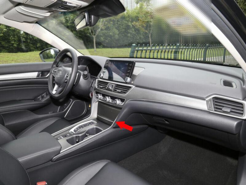Black Wood Grain Inner Console Gear Shift Trim for Honda Accord 2018-2020 Hybrid