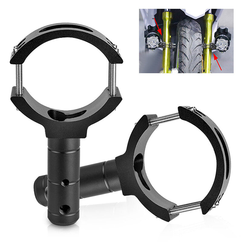 2pcs Motorcycle Headlight Fog Spot Light Lamp Mount Clamp Bracket 28-60mm